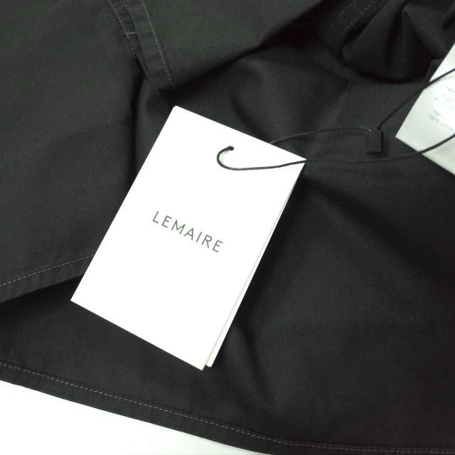 LEMAIRE ルメール 22SS V-NECK SHIRT コットンギャバジン Vネックシャツ M221 SH189 LF699 48 BLACK 長袖 トップス【新古品】【LEMAIRE】