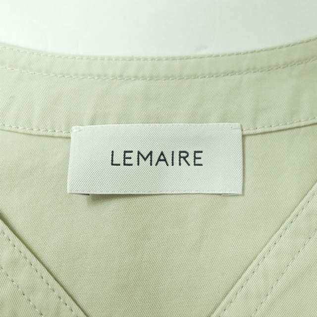 LEMAIRE ルメール 22SS V-NECK SHIRT コットンギャバジン Vネックシャツ M221 SH189 LF699 46 OVERCAST GREY 長袖 トップス【新古品】【LEMAIRE】