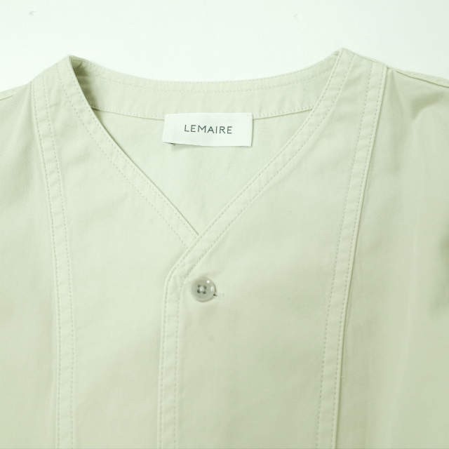 新品 LEMAIRE ルメール 22SS V-NECK SHIRT コットンギャバジン Vネック ...