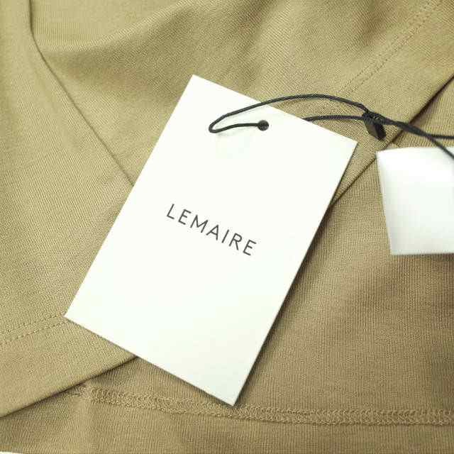 LEMAIRE ルメール 22SS FINE RIB T-SHIRT ファインリブTシャツ M221 JE306 LJ060 S CAMEL 半袖 クルーネック カットソー トップス【新古品】【LEMAIRE】約51cm袖丈