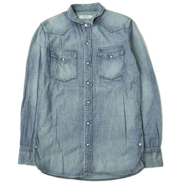 nonnative ノンネイティブ RANCHER SHIRT 7.5oz DENIM VW ダメージ加工 デニムウエスタンシャツ NN-S2605 0 INDIGO ランチャーシャツの通販は