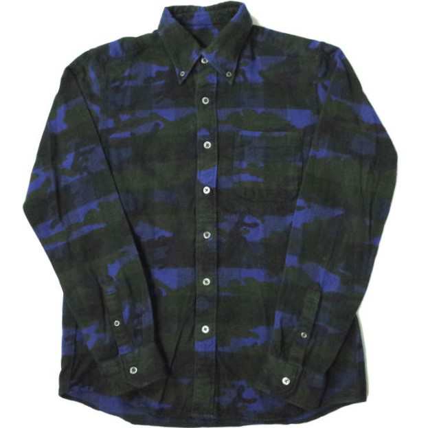 SOPHNET. ソフネット CAMOUFLAGE OVER PRINT FLANNEL CHECK SHIRT ...