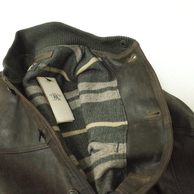新品 RRL ダブルアールエル Leather Car Coat レザーカーコート XS 