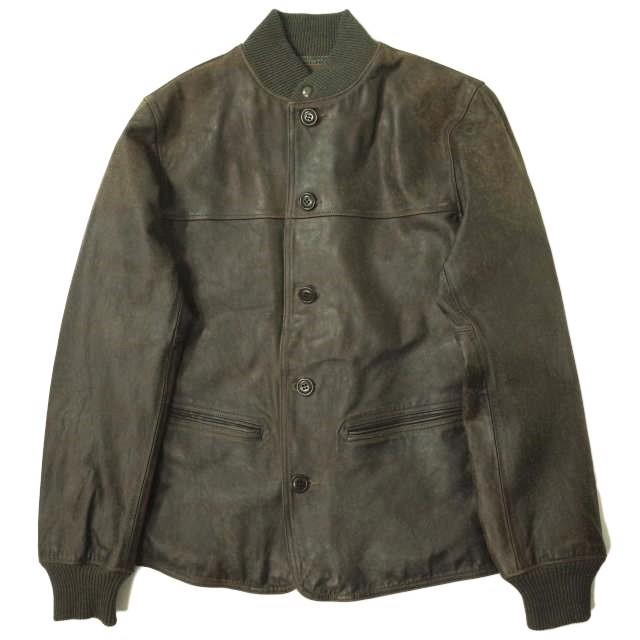 新品 RRL ダブルアールエル Leather Car Coat レザーカーコート XS ダークブラウン 革ジャン カウハイド レザージャケット Double RL