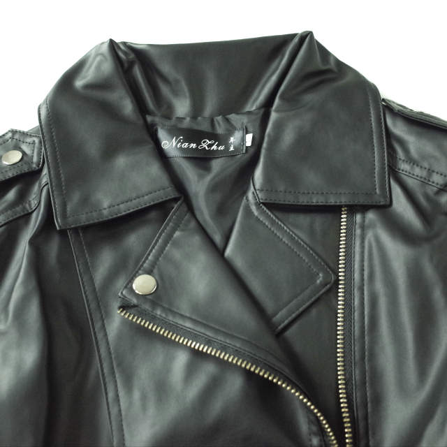 新品 no brand ノーブランド フェイクレザー ダブルライダース