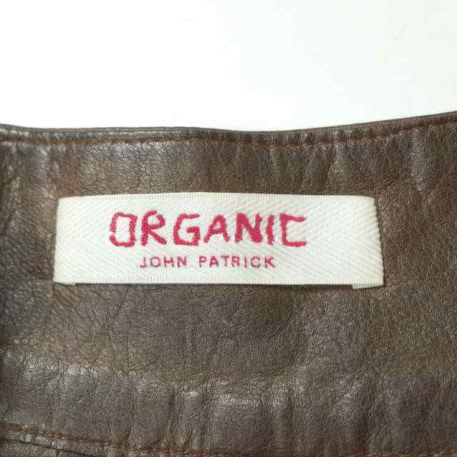 ORGANIC by JOHN PATRICK オーガニック バイ ジョンパトリック アメリカ製 ラムレザーギャザースカート 221050112-1212 0 ダークブラウン プリーツ フレア ロンハーマン ボトムス【ORGANIC by JOHN PATRICK】