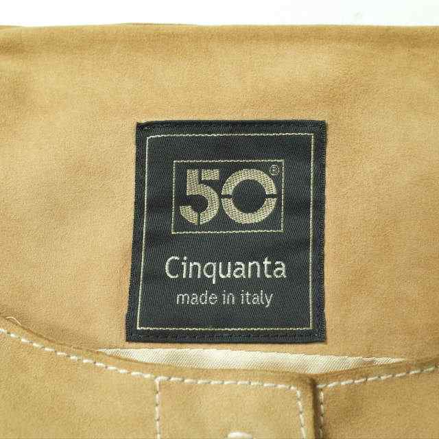 CINQUANTA チンクワンタ イタリア製 スエードノーカラージャケット 38