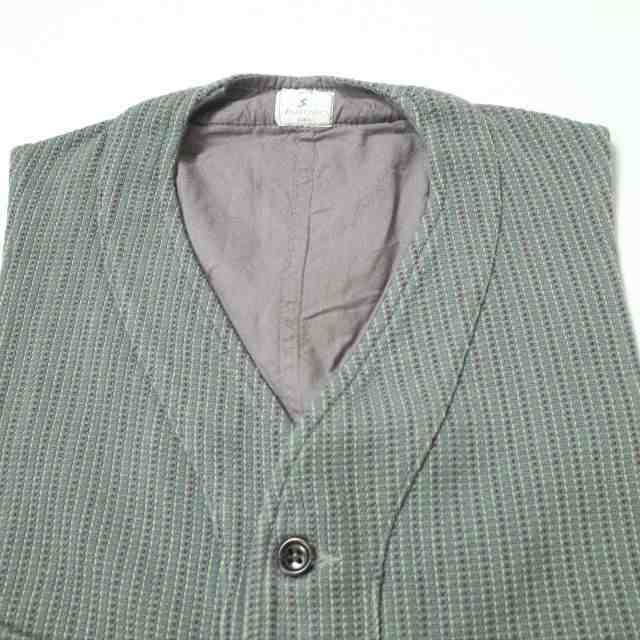 ANATOMICA アナトミカ SAGAN VEST - RELIEF COTTON STRIPE サガン
