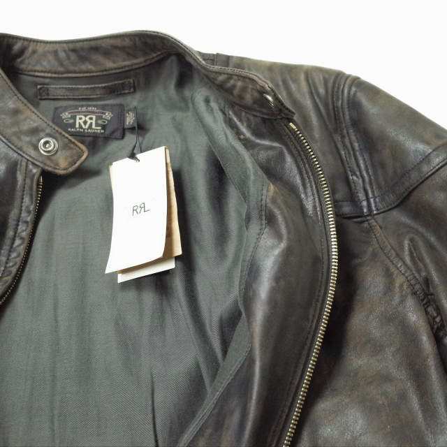 新品 RRL ダブルアールエル 21SS Slim Fit Leather Moto Jacket レザー