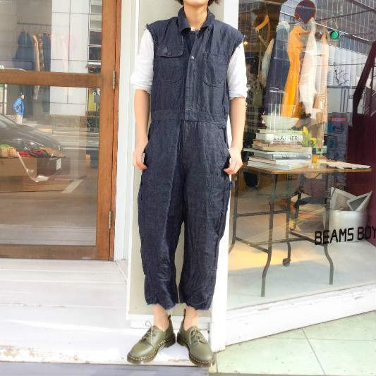 ニードルスNeedlesオーバオール大きいサイズサロペットリネン