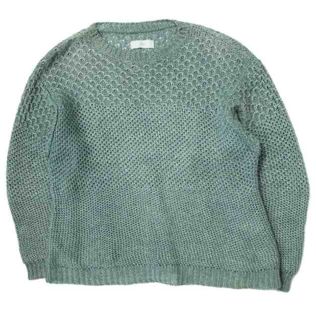 amachi. アマチ 22SS 日本製 Water Depth Knit LS 和紙クルーネックニット 6(L) Blue Green セーター プルオーバー トップス|au PAY マーケット