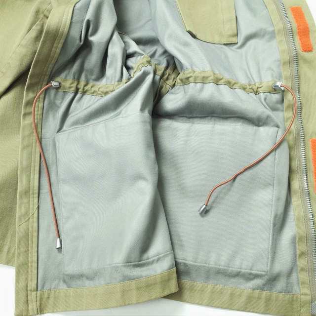 HERMES エルメス フランス製 00's オックスコットン ミリタリージャケット S KHAKI ヴィンテージ オールド ラバータグ アウター【HERMES】