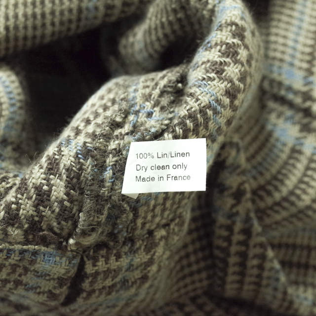 ANATOMICA アナトミカ フランス製 ARTHUR - LINEN PLAID アルチュール チェックリネンダスターコート 2 BEIGE ステンカラー アウター ANATOMICA アナトミカ フランス製 ARTHUR - LINEN PLAID アルチュール