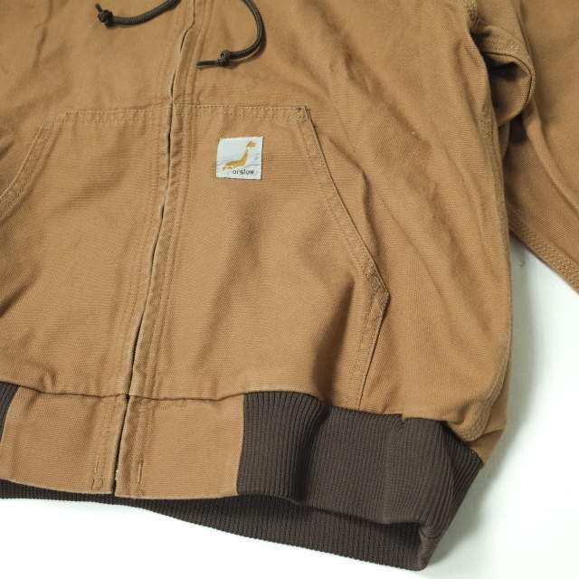 orslow x BEAMS BOY オアスロウ ビームスボーイ 別注 日本製 ブラウンダックフードジャケット XS(0) BROWN ワーク  ブルゾン アウター