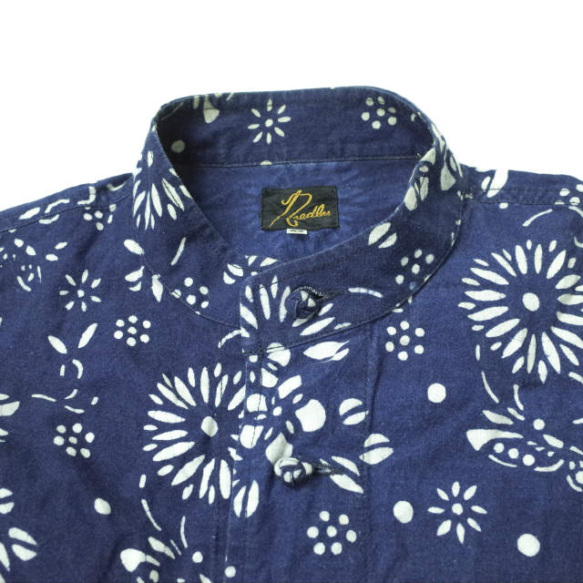 Needles ニードルス Oriental Button Unity Shirt - Ran-in-ka-fu - Mun オリエンタルボタン スタンドカラーシャツジャケット XS 藍染_2