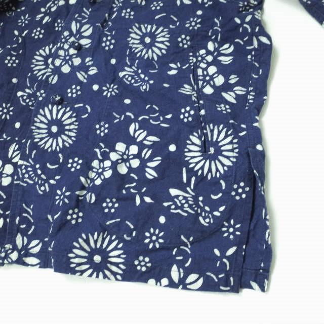 Needles ニードルス Oriental Button Unity Shirt - Ran-in-ka-fu - Mun オリエンタルボタン スタンドカラーシャツジャケット XS 藍染_3