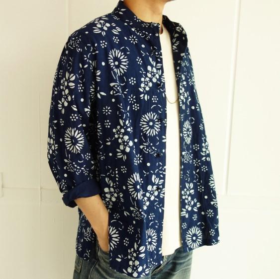 Needles ニードルス Oriental Button Unity Shirt - Ran-in-ka-fu - Mun オリエンタルボタン スタンドカラーシャツジャケット XS 藍染_7