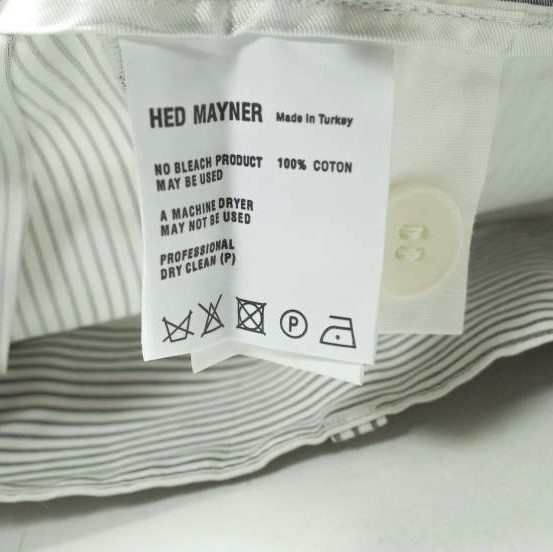 HED MAYNER ヘドメイナー 16SS 6 PLEAT STRIPE PANT 6プリーツストライプパンツ 42 グレー/ホワイト ワイド  テーパード ボトムス