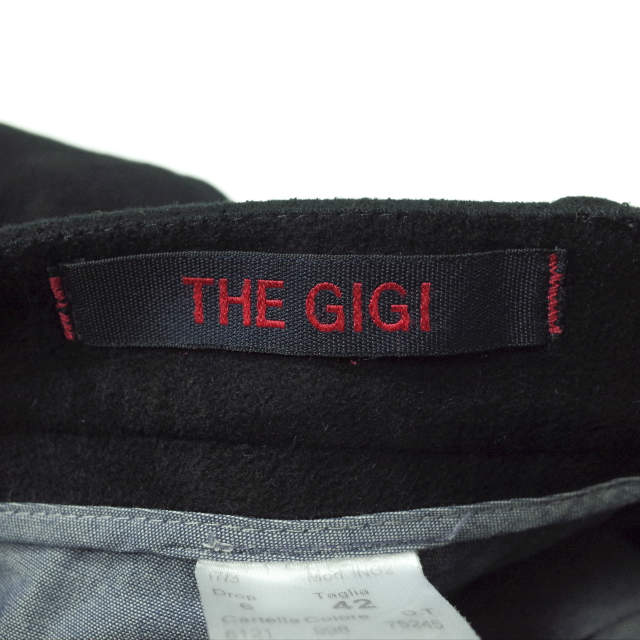 THE GIGI ザ・ジジ TONGA コットンモールスキン1プリーツスラックス ING2 42 ブラック パンツ トラウザー ボトムス_2