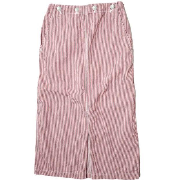SCYE BASICS サイベーシックス 日本製 UKキャンディストライプ セイラースカート 5219-91559 38 レッド ロング ペンシル タイト マリン ボトムス【中古】【SCYE BASICS】 Scye - SCYE BASICS サイベーシックス 日本製 UKキャンディストライプ