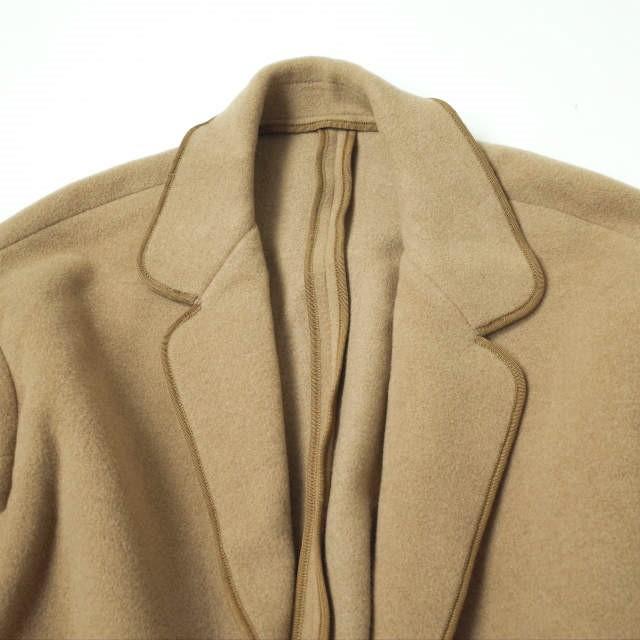 美品】45R パイルカットメルトンコート ベルテッドコート ベージュ 2 