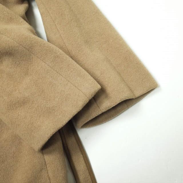 45R フォーティファイブアール 日本製 パイルカットメルトンのコート 2 キャメル 45rpm パイピング ローブ ガウン アウター 45R フォーティファイブアール 日本製 パイルカットメルトンのコート 2