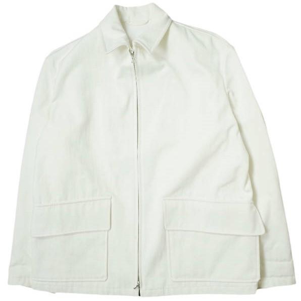 HEUGN ユーゲン 22SS 日本製 HUNT キャンバス ハンティングジャケット COAT 026 3 WHITE ジップアップブルゾン アウター