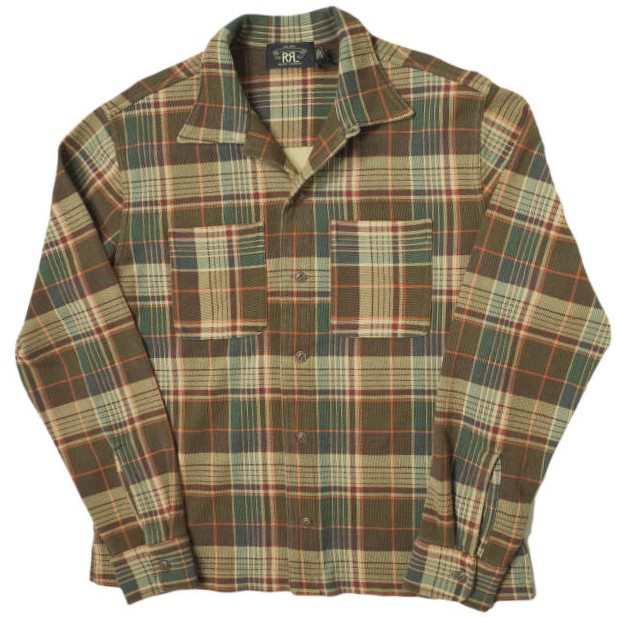 新品 RRL ダブルアールエル COTTON FLANNEL CAMP SHIRTS コットン ...