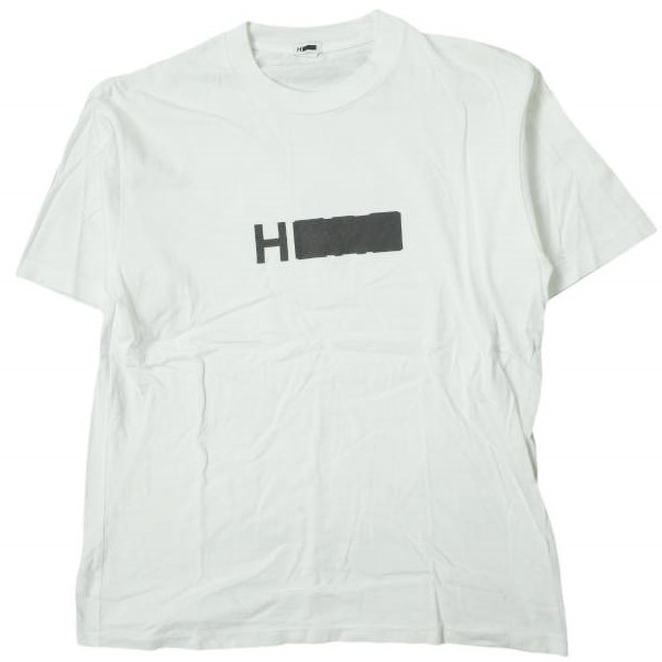 H BEAUTY&YOUTH エイチ ビューティーアンドユース 日本製 ロゴクルーネックショートスリーブTシャツ 1217-214-0111 L  ホワイト コットン｜au PAY マーケット