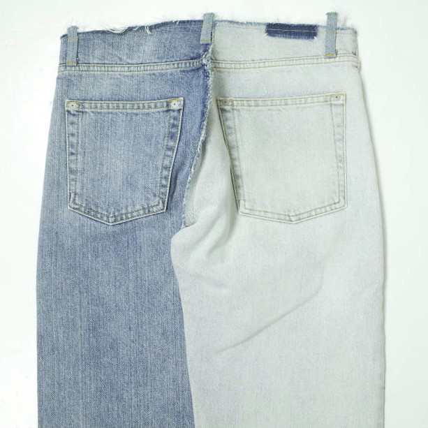 新品 Maison Margiela 10 メゾンマルジェラ 21SS Split Denim 再構築デニムパンツ S50LA0175 S30736  28 マルタン リメイク ジーンズ