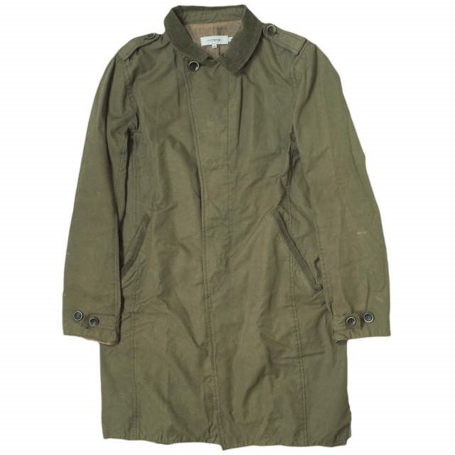 nonnative ノンネイティブ 日本製 OFFICER COAT - C/P TWILL WAX COATED ワックスコーティング オフィサーコート NN-J1901 0 OLIVE ステンカラー ミリタリー アウター【nonnative】