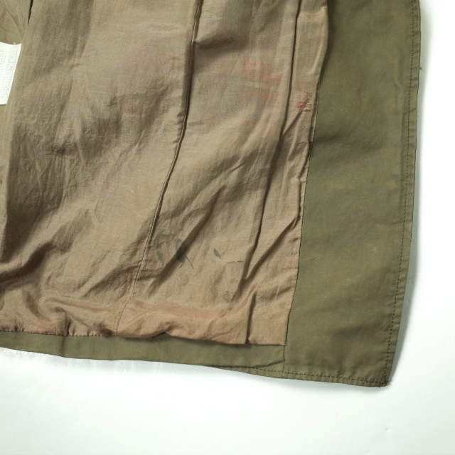 nonnative ノンネイティブ 日本製 OFFICER COAT - C/P TWILL WAX COATED ワックスコーティング オフィサーコート NN-J1901 0 OLIVE ステンカラー ミリタリー アウター【nonnative】