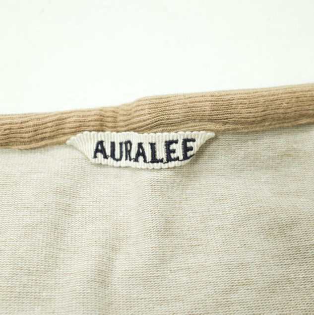 AURALEE オーラリー 日本製 STAND UP HENLEY NECK TEE スタンドアップ