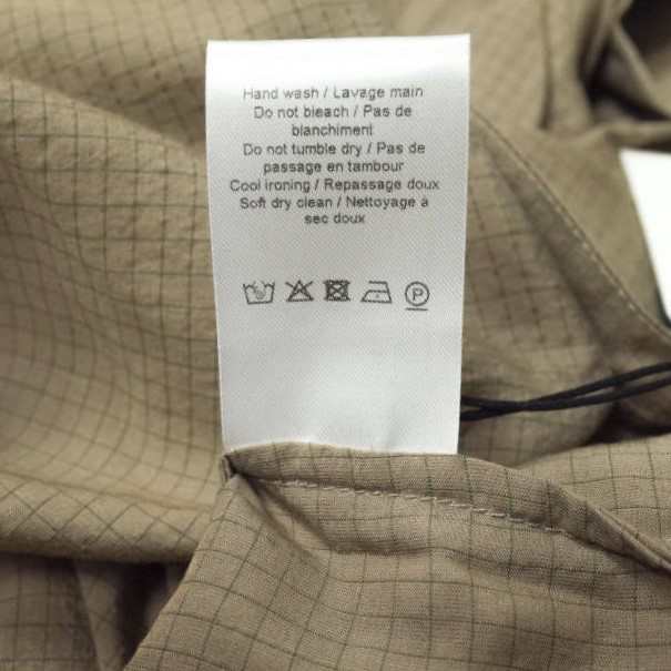 新品 LEMAIRE ルメール 22SS REGULAR COLLAR LS SHIRT ブロックチェック レギュラーカラーシャツ X221  SH188 LF746 M CAPPUCCINO 長袖