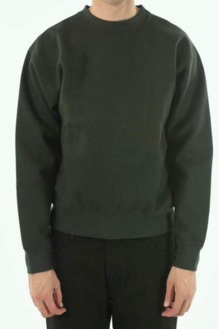 新品 LEMAIRE ルメール 21AW FLEECE SWEATSHIRT フリーススウェットシャツ M213 JE303 LJ069 M LEAD ダークグリーン プルオーバー