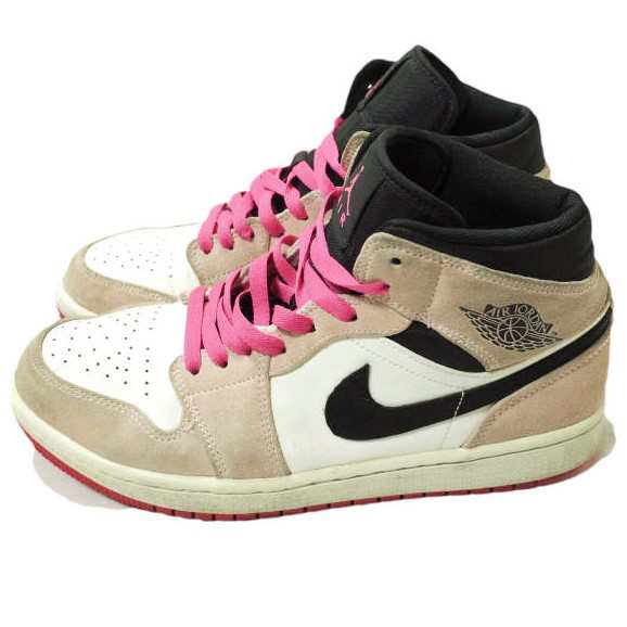 NIKE ナイキ AIR JORDAN 1 MID SE エアジョーダン 1 ミッド 852542-801 US8.5(26.5cm) CRIMSON  TINT/HYPER PINK-BLACK スニーカー