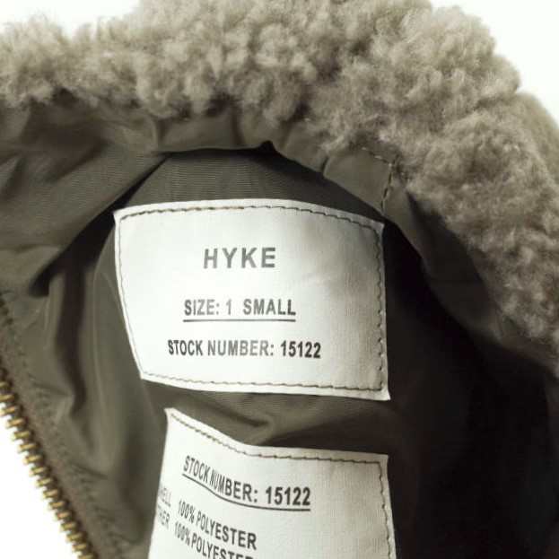 HYKE ハイク 20AW FAUX SHEARLING TOP バックジップボアプルオーバー