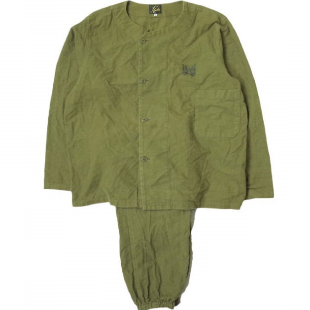 【Needles】Pajama Set Cotton Flannel Olive