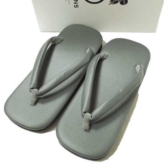 Y.&SONS ワイ＆サンズ ワイアンドサンズ LEATEHR-SOLED SANDALS レザーソールサンダル 雪駄 シボ細二石 Free GRAY シューズ【新古品】【Y.&SONS】