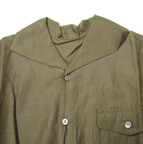 URU ウル 日本製 COTTON CUPRA S/S SHIRTS コットンキュプラショートスリーブシャツ 19FCU02 2 KHAKI 半袖 開襟 プルオーバー トップス【新古品】【URU】