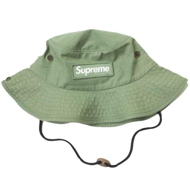 新品 SUPREME シュプリーム 23AW Military Boonie ミリタリーブーニー M/L OLIVE WEEK1 ボックスロゴ  バケットハット 帽子