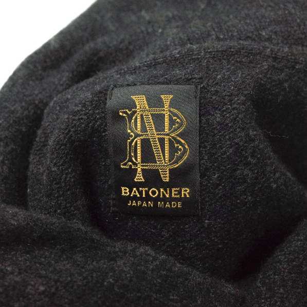 BATONER バトナー 21AW 日本製 FLEECE WOOL PULL PARKA ウールニットプルオーバーパーカー BN-21FM-034 3  チャコールグレー トップス