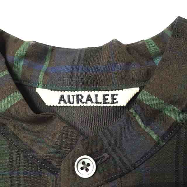 AURALEE オーラリー 日本製 SUPER LIGHT WOOL CHECK ONE-PIECE