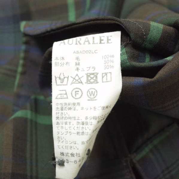 AURALEE オーラリー 日本製 SUPER LIGHT WOOL CHECK ONE-PIECE