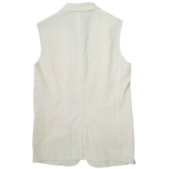 tao COMME des GARCONS タオ コムデギャルソン 22SS 日本製 レースMIX ニードル加工ベスト TI-V002 M ホワイト ジャケット 定価132_1