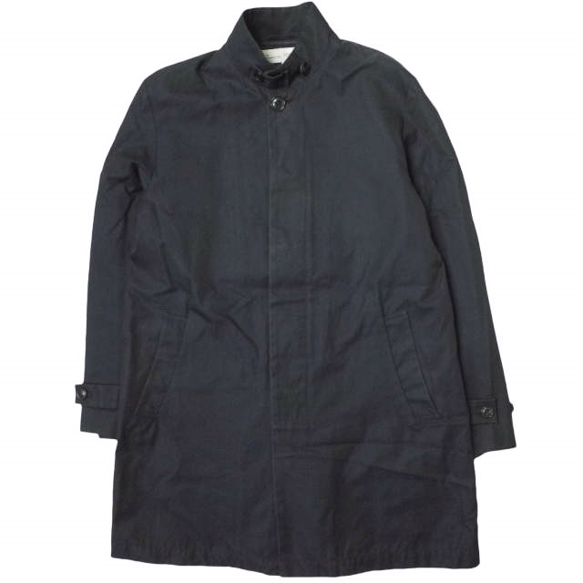 VAINL ARCHIVE x BEAUTY&YOUTH ヴァイナルアーカイブ 別注 日本製 CHILL COAT コットンギャバ ステンカラーコート 2215BY001 L ネイビー