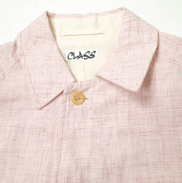 CLASS クラス 日本製 リバーシブルリネンオーバーコート C13SS012A 3 ピンク/ナチュラル ステンカラー アウター CLASS クラス 日本製 リバーシブルリネンオーバーコート C13SS012A 3