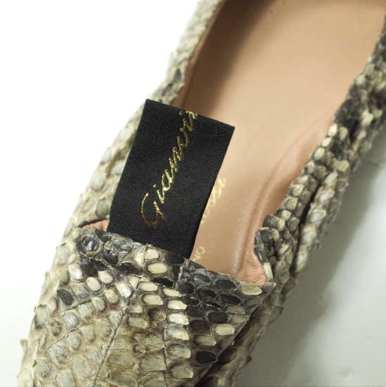 Gianvito Rossi ジャンヴィトロッシ イタリア製 AUDREY パイソンレザー