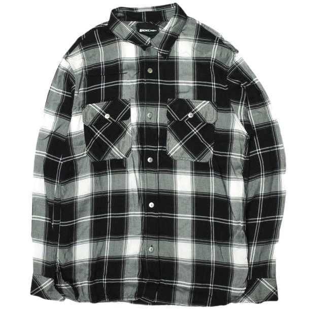 ISAMU KATAYAMA BACKLASH イサムカタヤマバックラッシュ 23SS RAYON ORIGINAL CHECK SHIRT L/S レーヨンチェックシャツ 2050-01 L BLACK