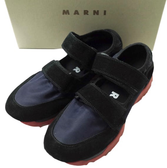 MARNI マルニ イタリア製 ベルクロストラップスニーカー M24WS0030 40(25cm) NAVY/BLACK スニーカー シューズ